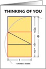 Thinking Of You (Golden Rectangle Math Phi Geek) card
