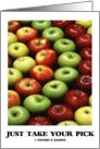 Just Take Your Pick (Different Types Of Apples Get Well Health) card