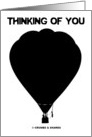 Thinking Of You (Hot Air Balloon Silhouette With Two Adventurers) Across the Miles card