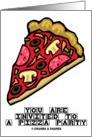 You Are Invited To A Pizza Party (Slice Of Pizza With Pepperoni) card