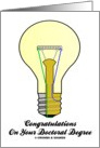 Congratulations On Your Doctoral Degree (Incandescent Light Bulb) card