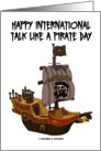 Happy International Talk Like A Pirate Day (Pirate Ghost Ship) card