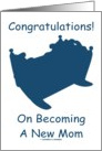 Congratulations! On Becoming A New Mom (Cradle Silhouette) card