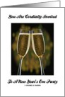 You Are Cordially Invited To A New Year’s Eve Party (Champagne) card