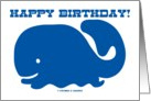 Happy Birthday! (Blue Whale) card