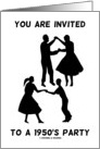 You Are Invited To A 1950’s Party (Sock Hop Dance Couples) card