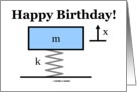 Happy Birthday! (Physics Mass Spring Damper Illustration) card