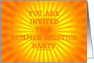 You Are Invited To A Summer Solstice Party (Solar Rays Of Light) card