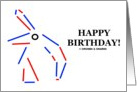 Happy Birthday! (Donkey Elephant Drawing Optical Illusion) card