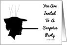 You Are Invited To A Surprise Party (Marionette Pinocchio Silhouette) card