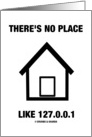 There’s No Place Like 127.0.0.1 (Home) Simple House Logo card