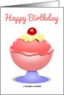 Happy Birthday! (Ice Cream With Cherry Topping) card
