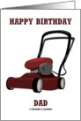 Happy Birthday Dad (Lawn Mower Machine IOU) card