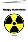 Happy Halloween (Radioactive Zombies Nuclear Warning Sign) card