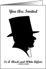 You Are Invited To A Black-and-White Affair (Victorian Top Hat) card