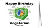 Happy Birthday Vegetarian (Green Plant Cell) card