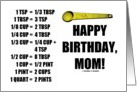 Happy Birthday, Mom! Measurement Conversions Teaspoon card