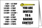 You Are Invited To A Baking Contest Measurements Conversion Chart card