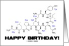 Happy Birthday Oxytocin Hormone Chemical Structure card