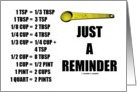 Just A Reminder Measurement Conversion Chart Teaspoon Diet card