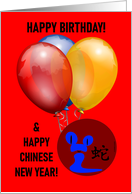 Birthday for Someone Celebrating Chinese New Year 2025 Year of Snake card