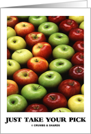 Just Take Your Pick (Different Types Of Apples Get Well Health) card