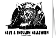 Have A Ghoulish Halloween (Skull A Nightmare Or Two Should Do It) card