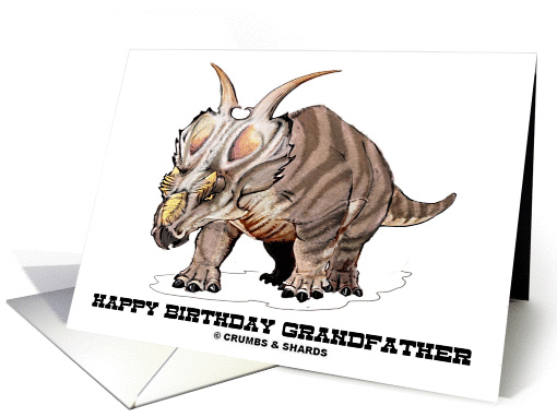 Happy Birthday Grandfather (Achelousaurus Dinosaur) card (841003)