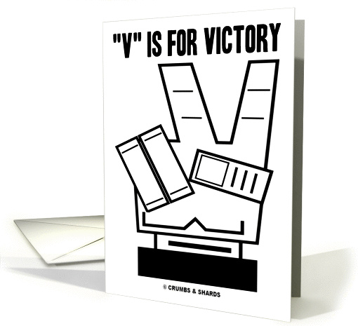 V Is For Victory (Hand With V Between Two Fingers) card (841456)