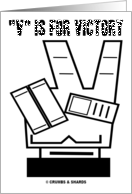 V Is For Victory (Hand With V Between Two Fingers) card