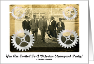 You Are Invited To A Victorian Steampunk Party! (Gears) card