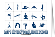 Happy Birthday To A Flexible Person (Yoga Attitude) card