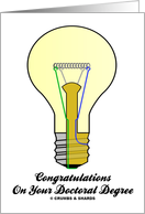 Congratulations On Your Doctoral Degree (Incandescent Light Bulb) card
