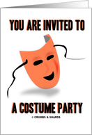 You Are Invited To A Costume Party (Face Mask) card