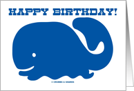 Happy Birthday! (Blue Whale) card