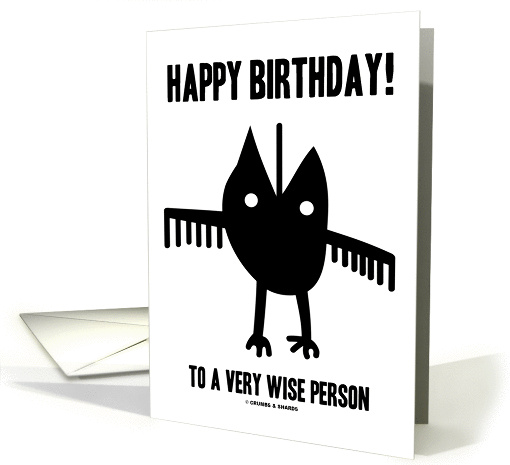 Happy Birthday! To A Very Wise Person (Owl Glyph) card (847670)