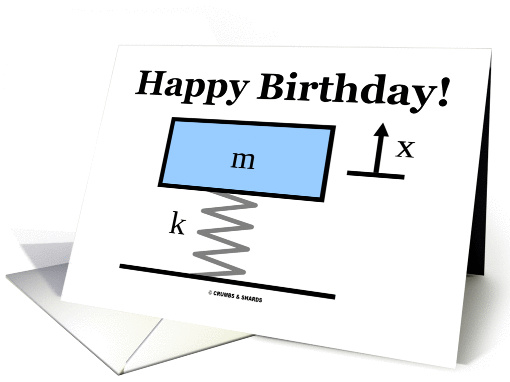 Happy Birthday! (Physics Mass Spring Damper Illustration) card
