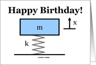 Happy Birthday! (Physics Mass Spring Damper Illustration) card