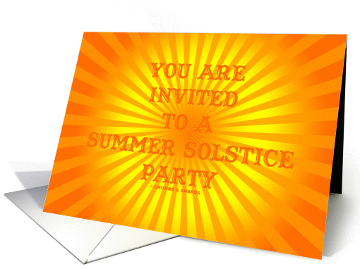 You Are Invited To A Summer Solstice Party (Solar Rays Of Light) card