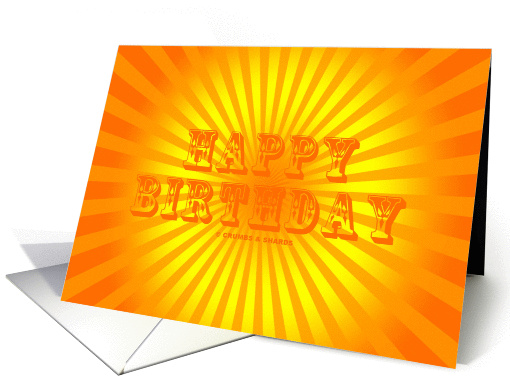 Happy Birthday (Solar Rays Of Light) card (850711)