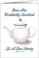 You Are Cordially Invited To A Tea Party (Tea Kettle Pot) card