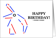 Happy Birthday! (Donkey Elephant Drawing Optical Illusion) card