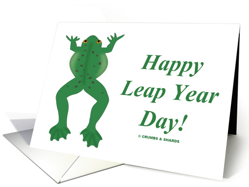 Happy Leap Year Day! (Green Jumping Frog) card (861685)