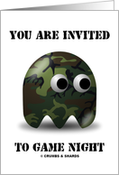 You Are Invited To Game Night (Camouflage Military Gamer Ghost) card