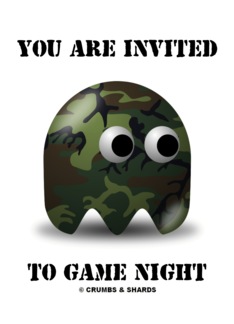 You Are Invited To Game Night (Camouflage Military Gamer Ghost)