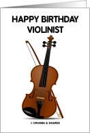 Happy Birthday Violinist (Violin With Bow) card