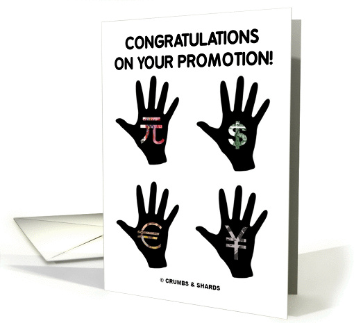 Congratulations On Your Promotion! (Silhouette Money Hands) card