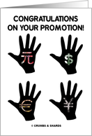 Congratulations On Your Promotion! (Silhouette Money Hands) card