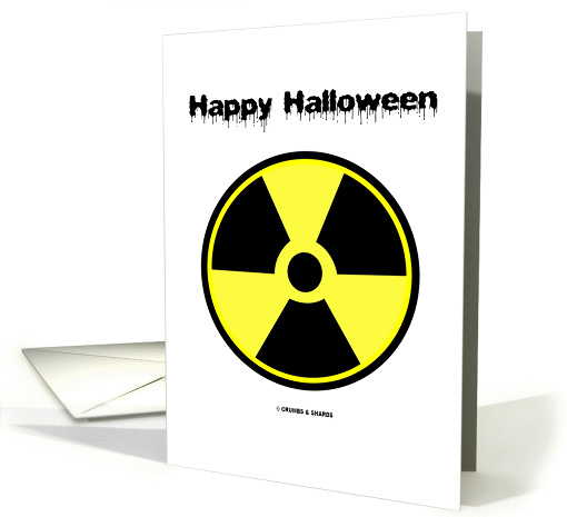 Happy Halloween (Radioactive Zombies Nuclear Warning Sign) card