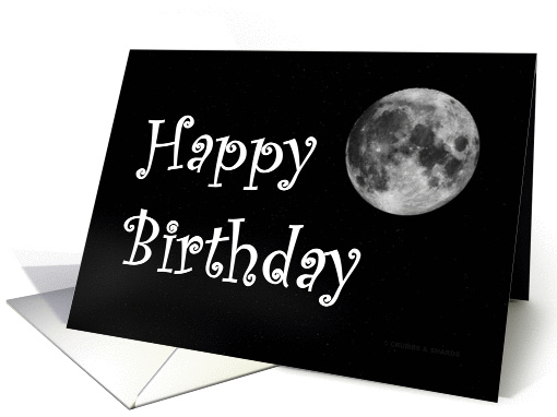 Happy Birthday (Full Moon At Night) card (867563)